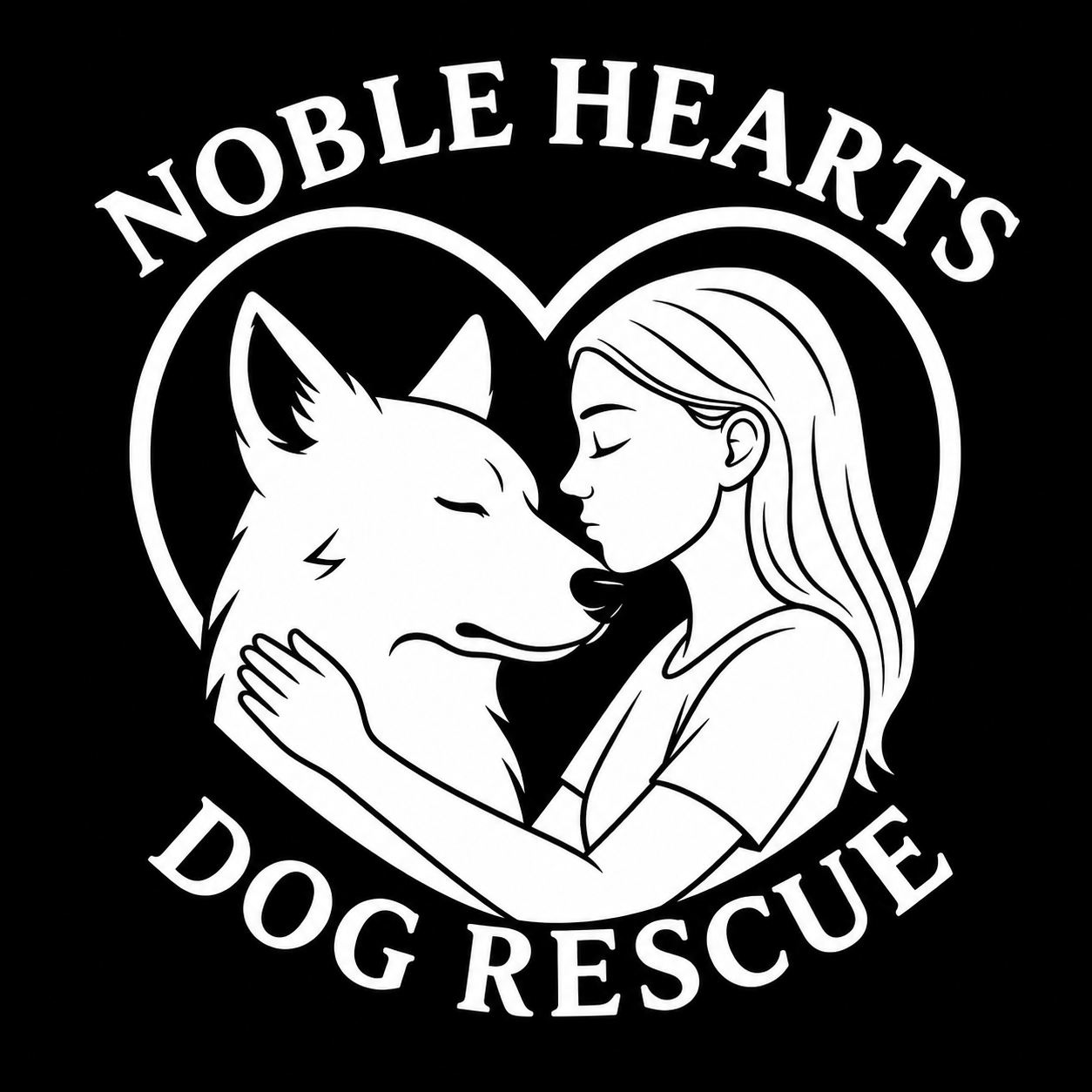 Noble Hearts Dog Rescue website homepage
